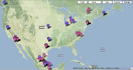 豚インフルエンザ、発生状況の地図！Swine flu map